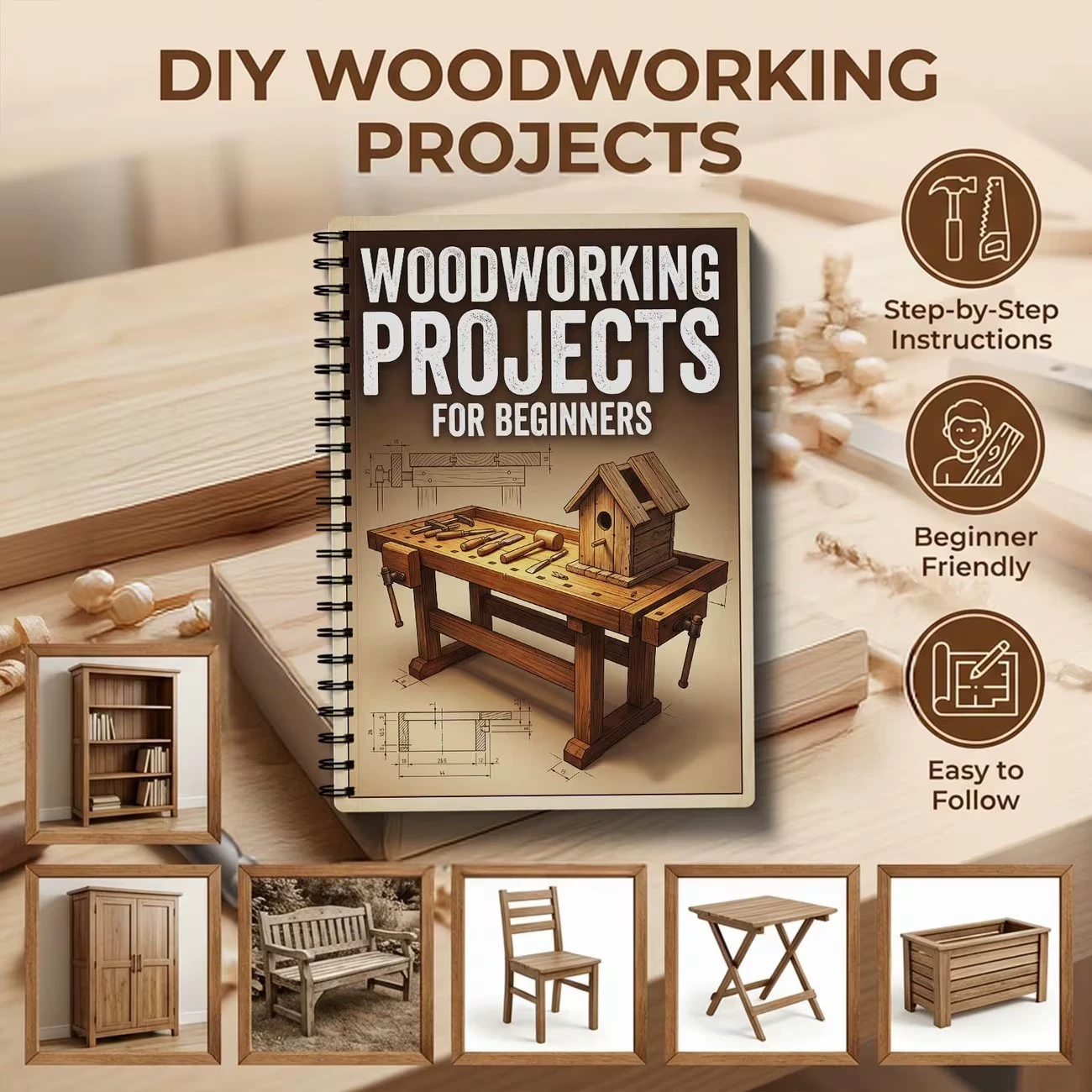 Woodworking Ebook - Книга по деревообработке для начинающих: простые