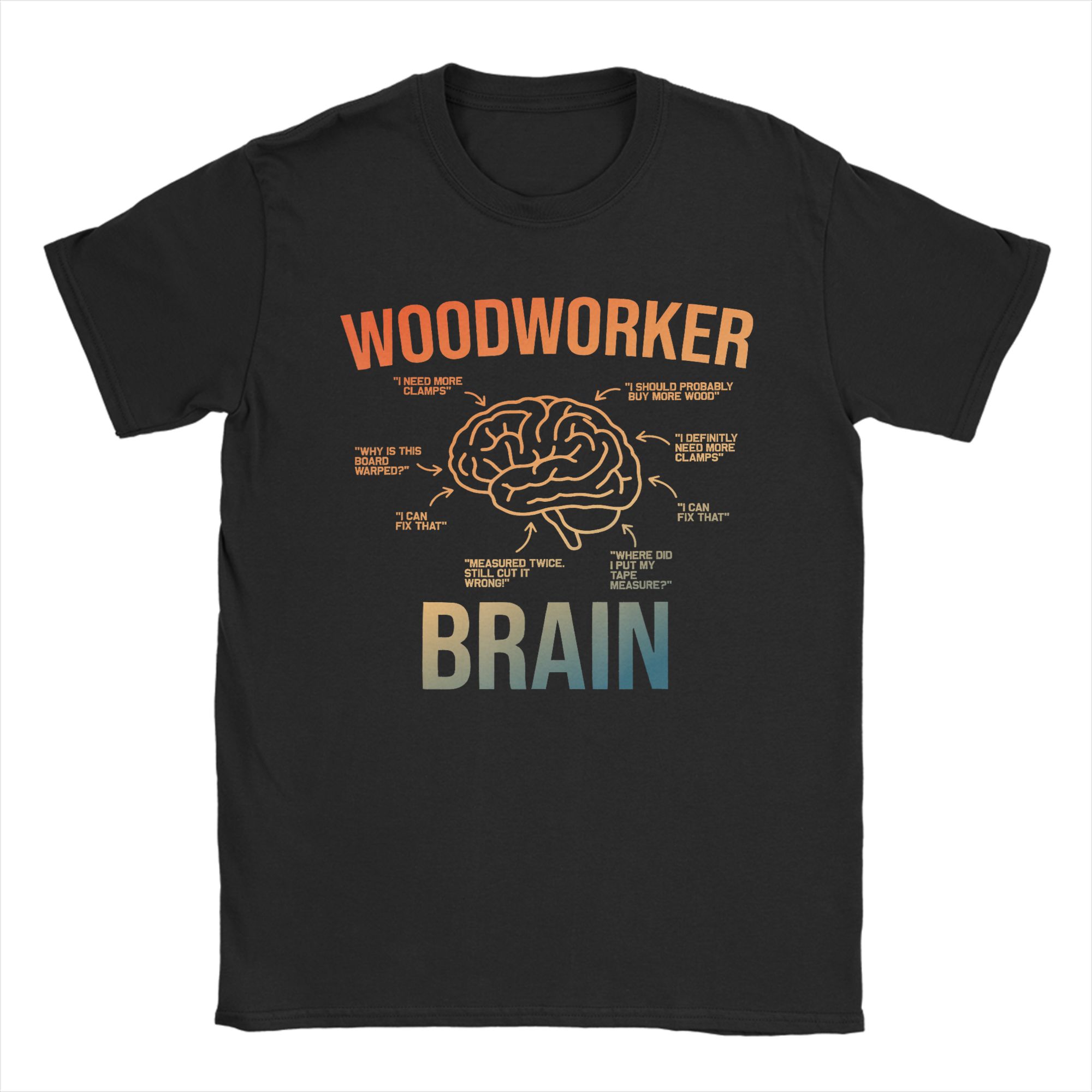 Woodworking Gift Ideas - Мужская футболка с забавным принтом «Мозг