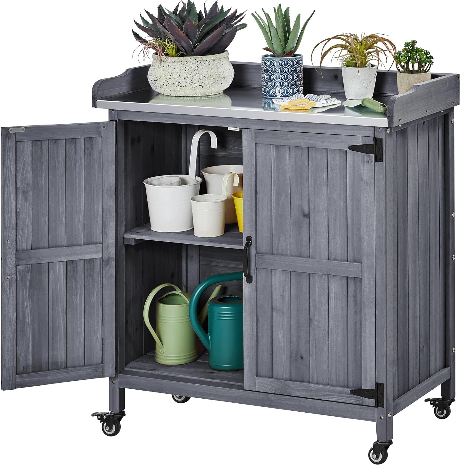 Woodworking Workbench - Садовый стол-верстак для растений, деревянный садовый