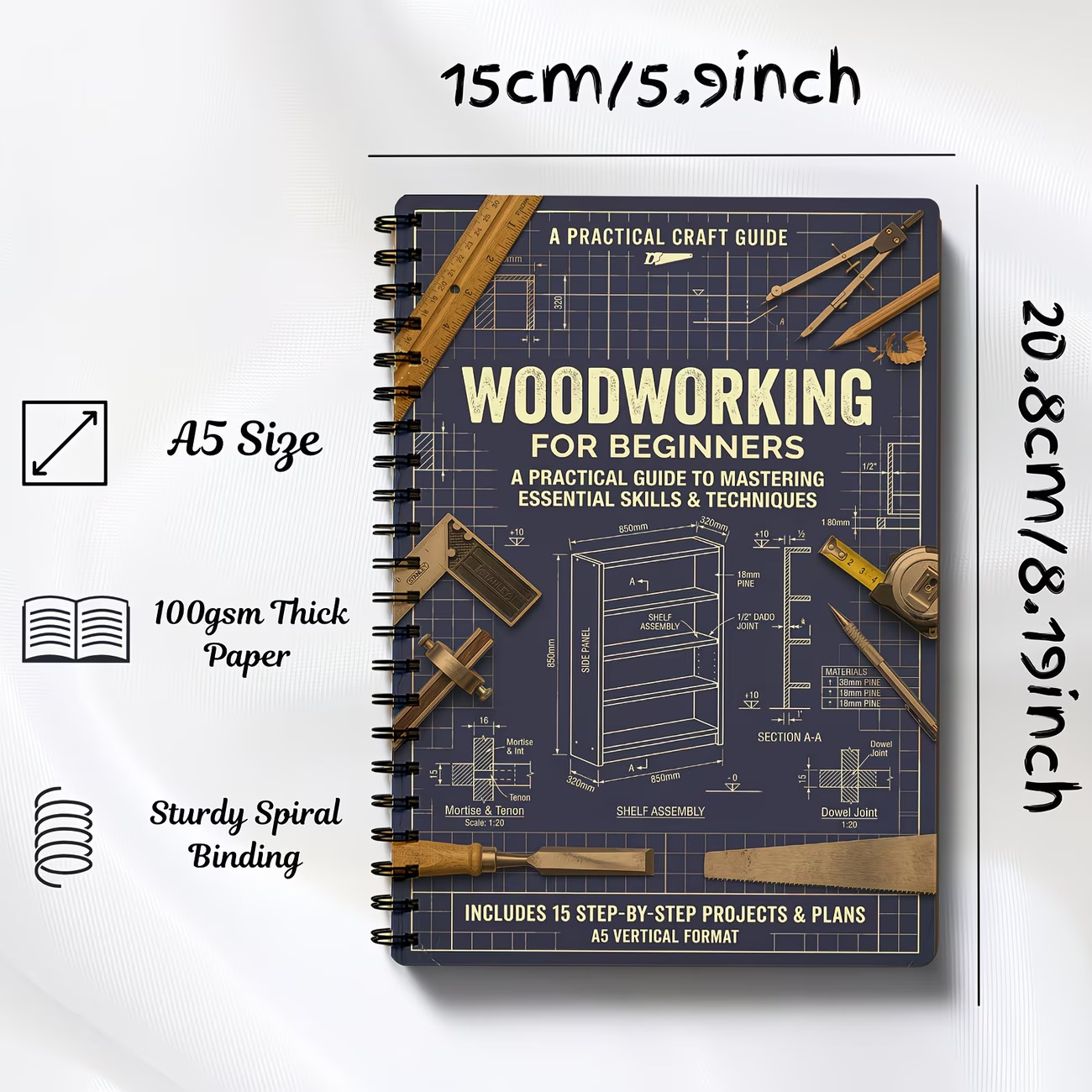 Винтажный прочный блокнот форм – обзор и цена Woodworking Ebook