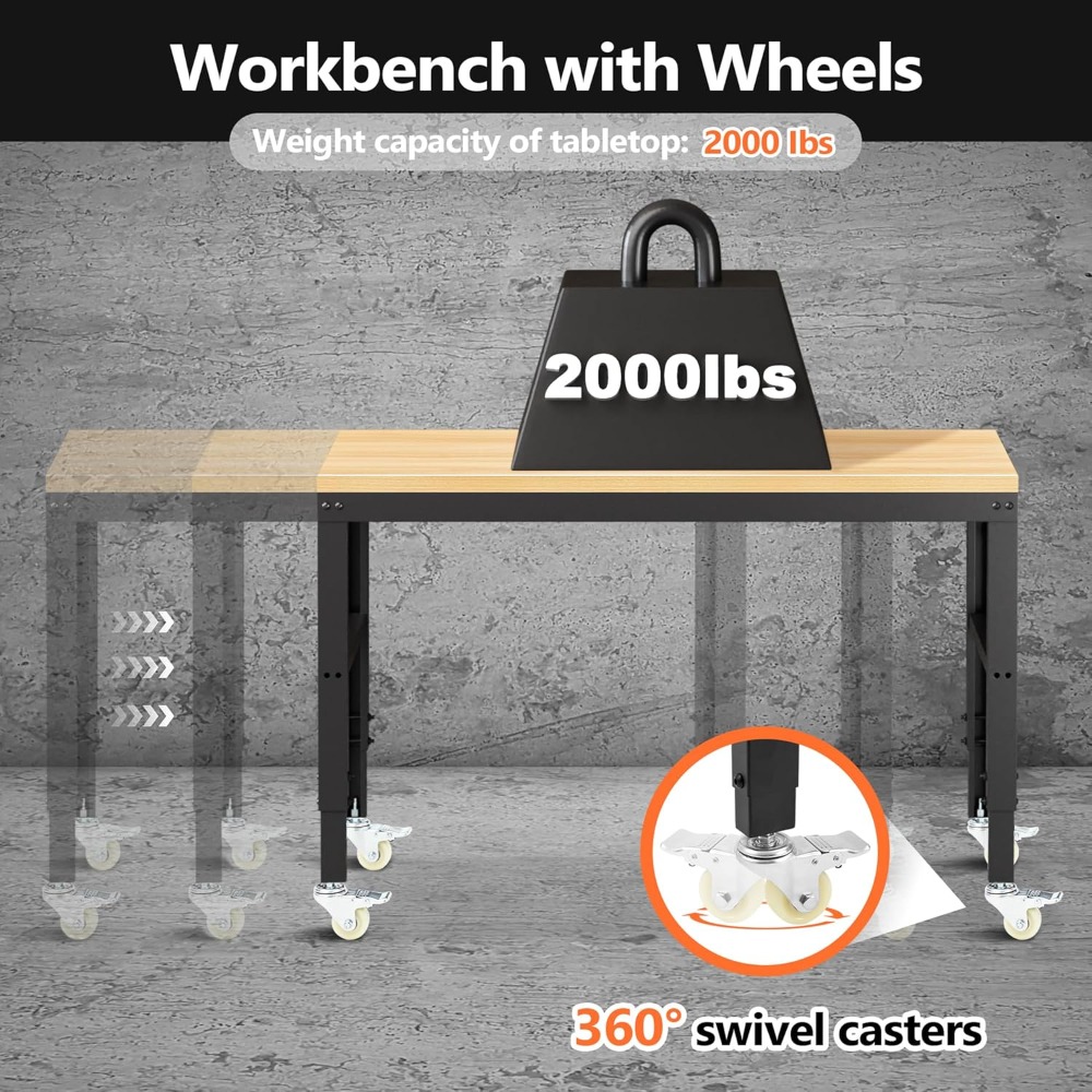 Регулируемый верстак, сверхмощ – обзор и цена Woodworking Workbench
