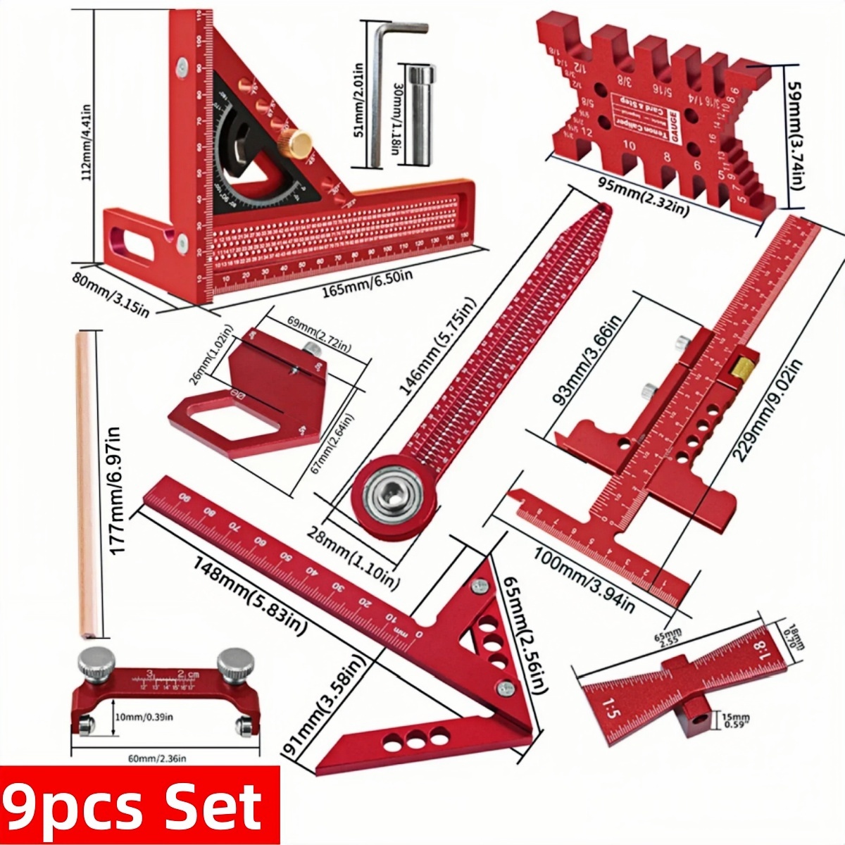9 шт./10 шт. набор измерительн – обзор и цена Woodworking Plans Free